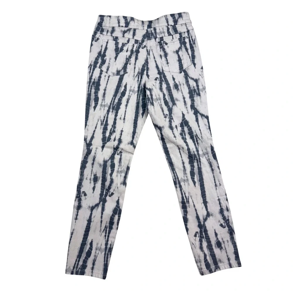 Tribal Jeans Ankle Jegging Womens 10 Slate Blue New Tie Dye Pull On 50560-1381